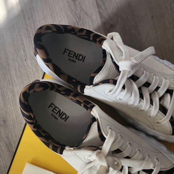 Authentic Fendi Force Sneakers FF Logo - Picture 10 of 13
